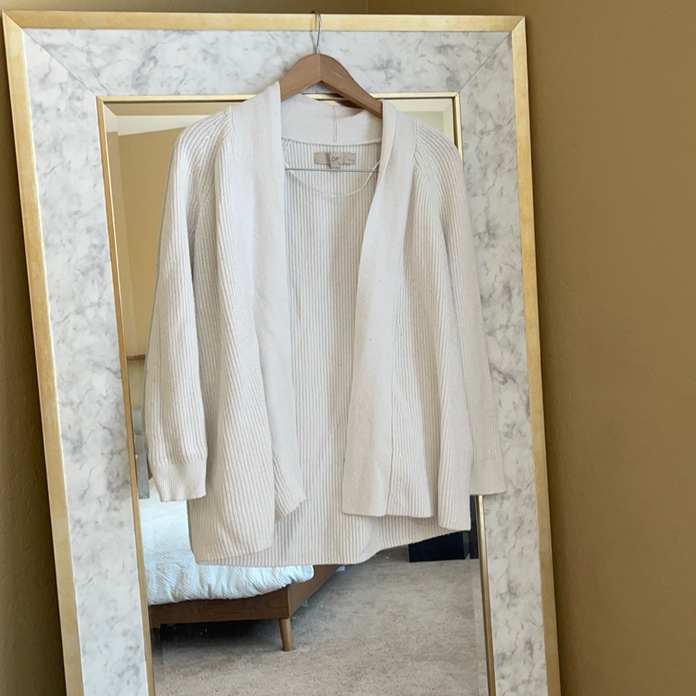 Loft White Cardigan